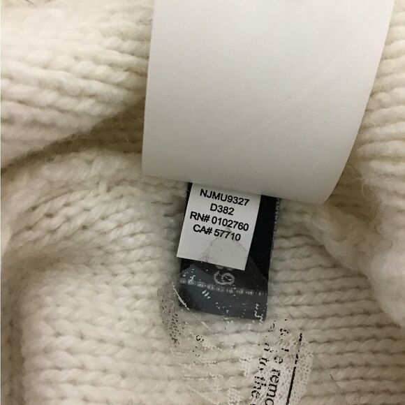 Kate Spade New York Neutral Pullover Knit White Cable Knit Sweater - Picture 12 of 13